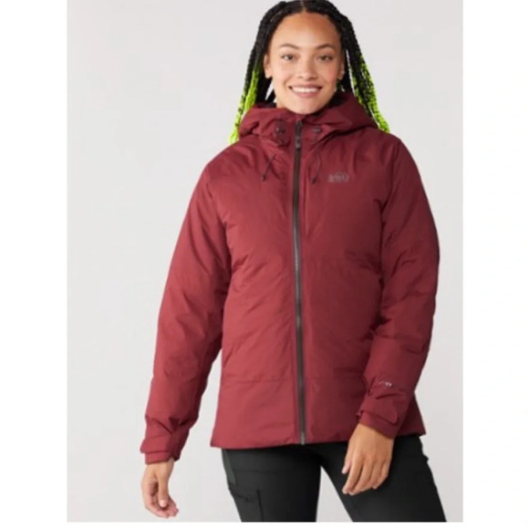 REI Women’s Small Stormhenge Down Hybrid Snow Jacket Red NWT Ski Snowboard - Picture 4 of 11